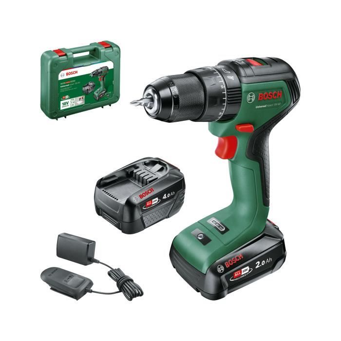 Taladro atornillador Bosch universal impact 18v60 sin escobillas (+2xbaterí