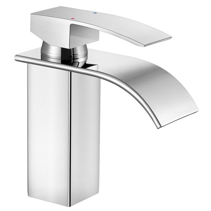 Grifo de lavabo cascada - cecipa max - acero inoxidable cromado - altura 16