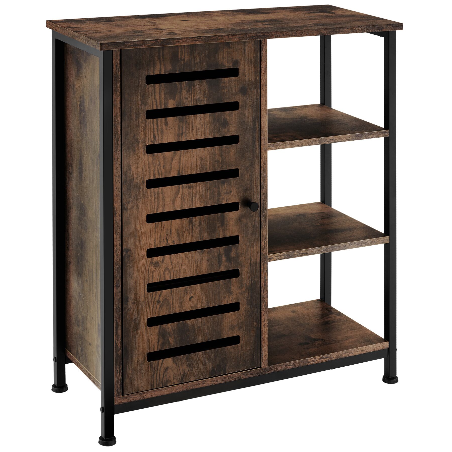 Aparador industrial, bisagra lado izquierdo, 71x32x82 cm madera oscura