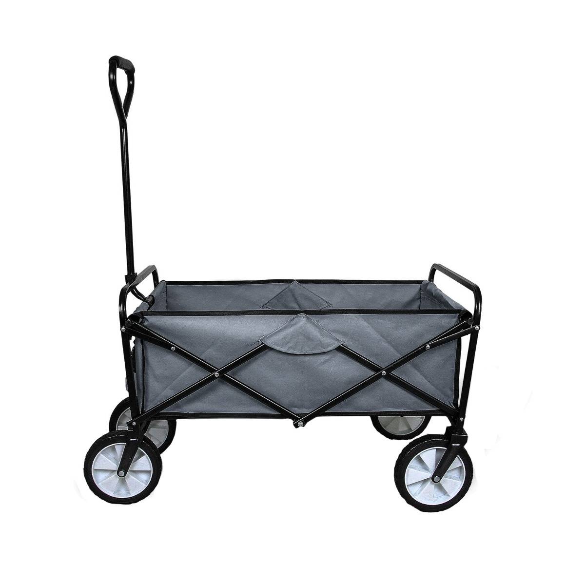 Carretilla de jardí­n plegable gris para jardinerí­a con funda impermeable