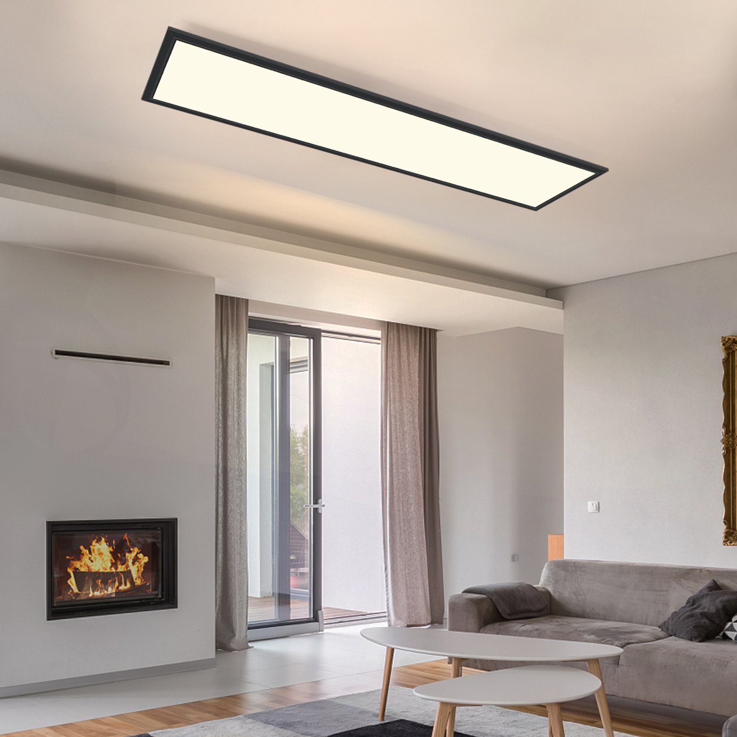Nettlife luz de techo de panel LED regulable plana con temporizador