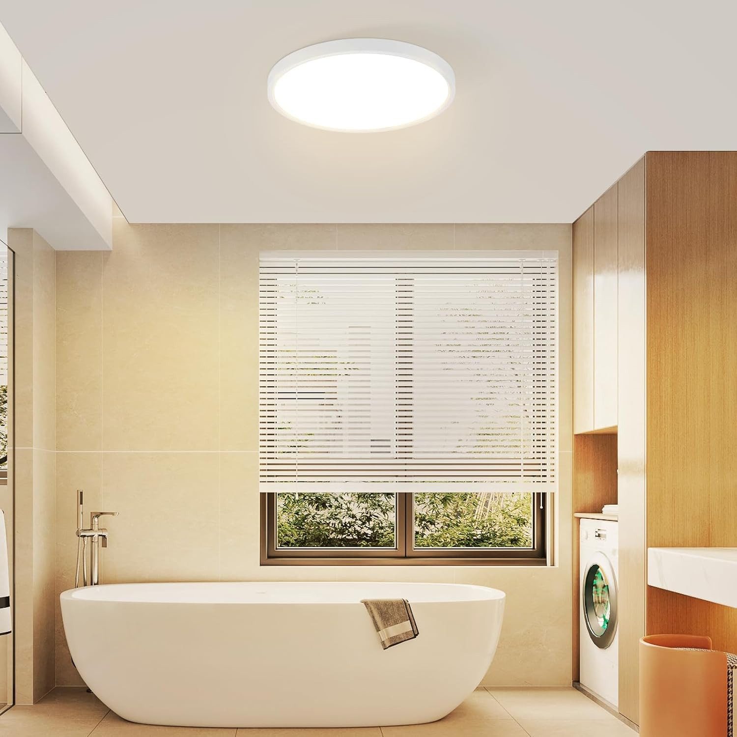 Nettlife plafón LED negro plano 18cm 15w redondo baño pequeño blanco