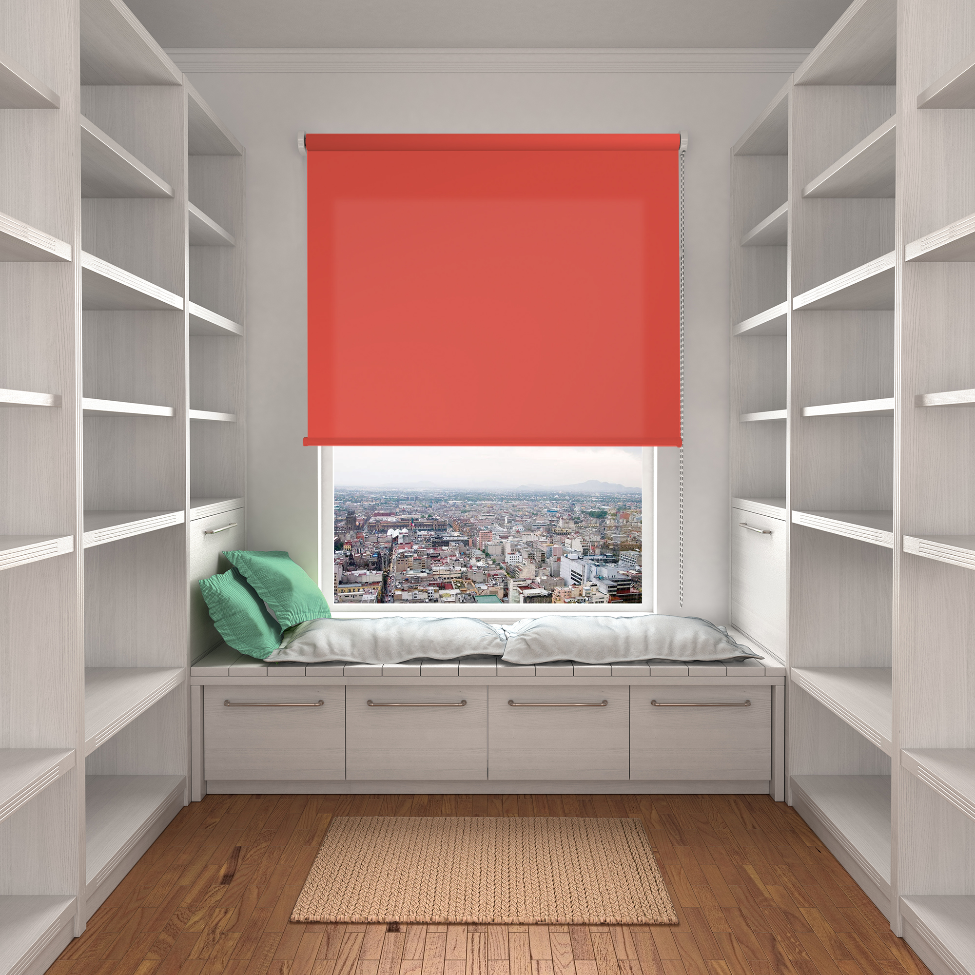 Estor enrollable traslúcido l2000 coral 180 x 250cm