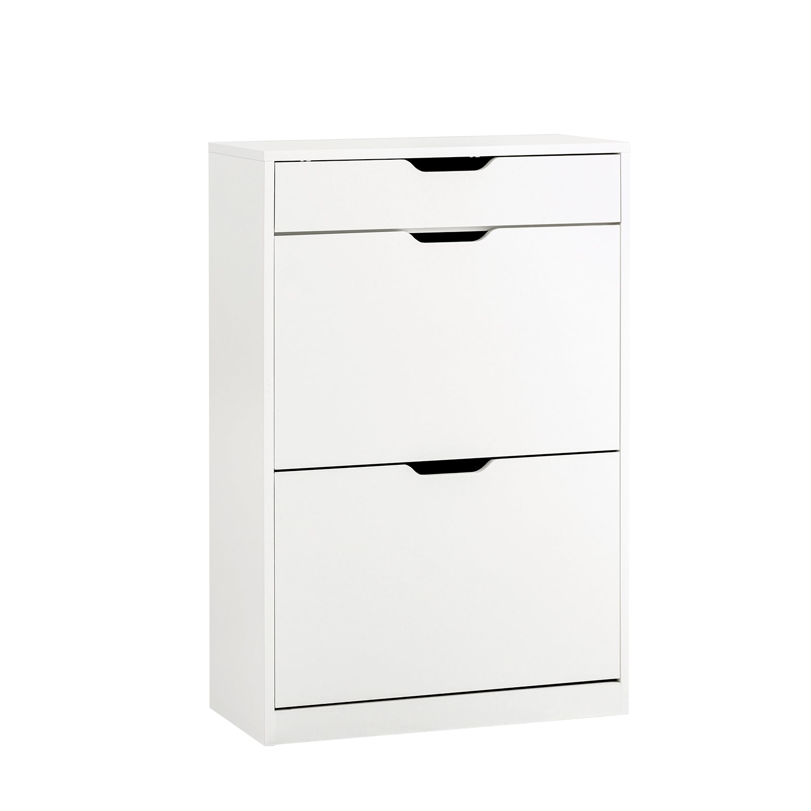 Zapatero con 2 solapas y 1 cajon organizador fsr180-w sobuy es