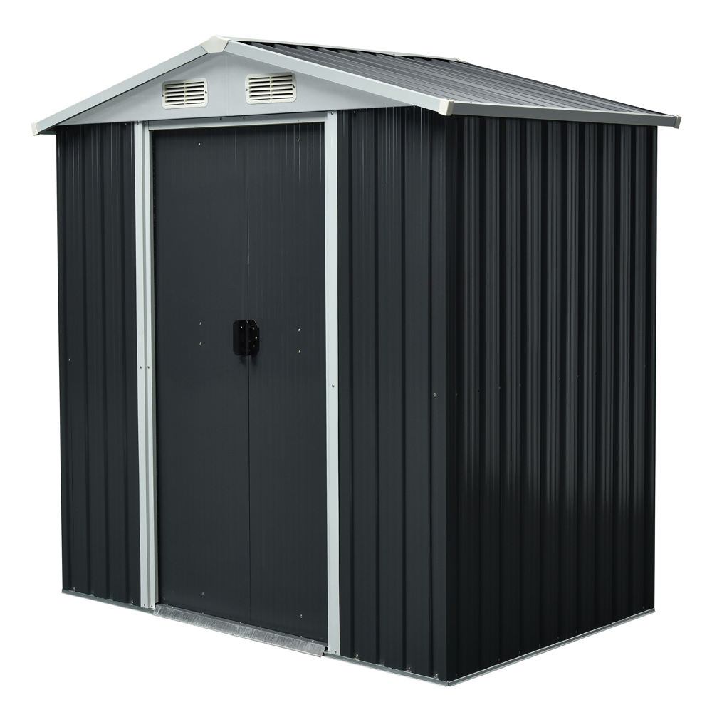Cobertizo para herramientas de acero galvanizado bohio l - 204 x 186 cm