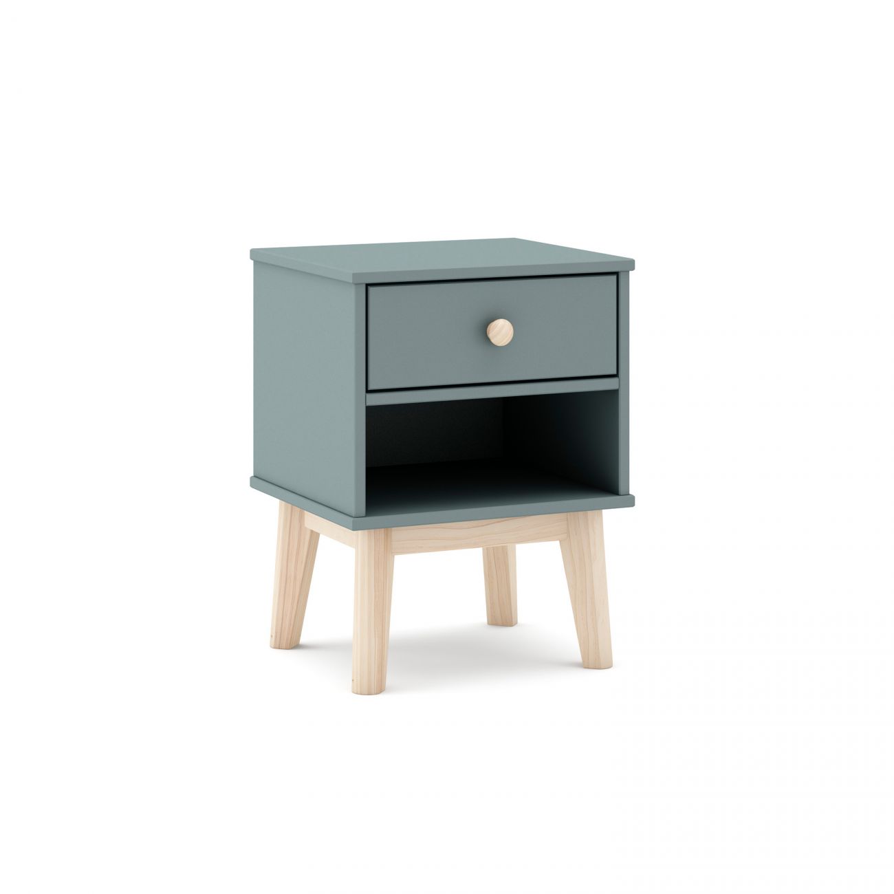 Mesa de cabeceira para jovens misty breeze verde salvia - oak