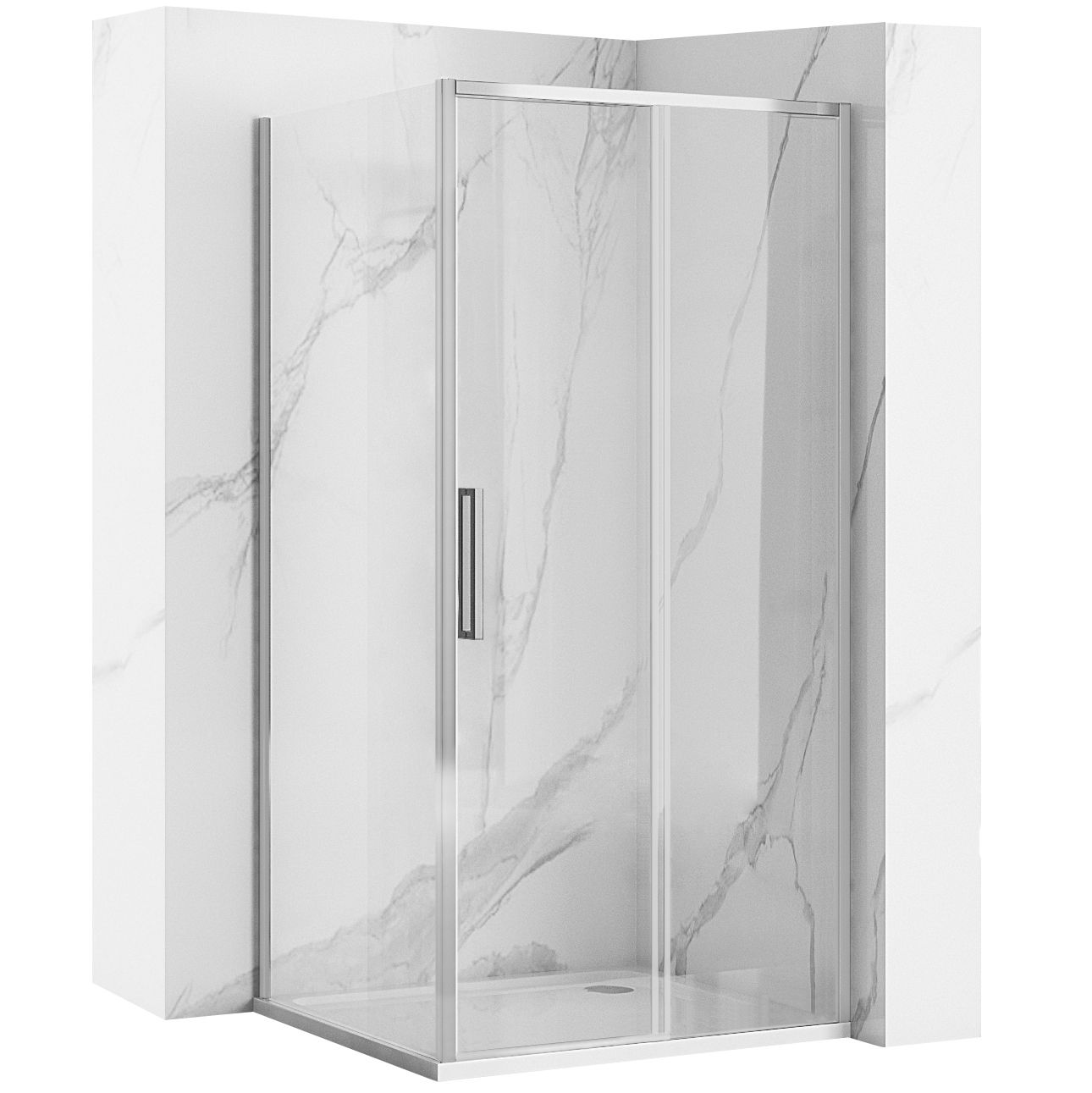 Rea cabina de ducha rapid slide chrom 110x100, 110x100x195 cm