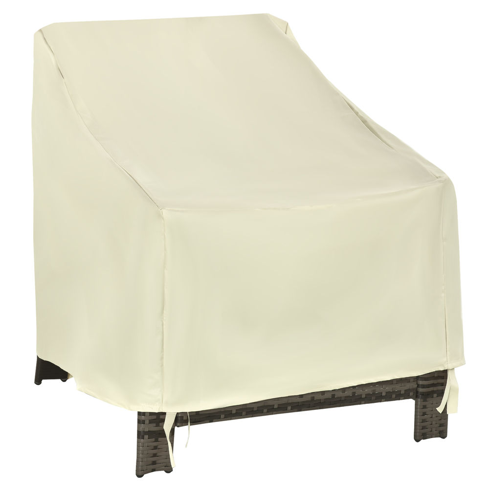 Funda protectora para silla 68x87x77 cm tela oxford color beige Outsunny