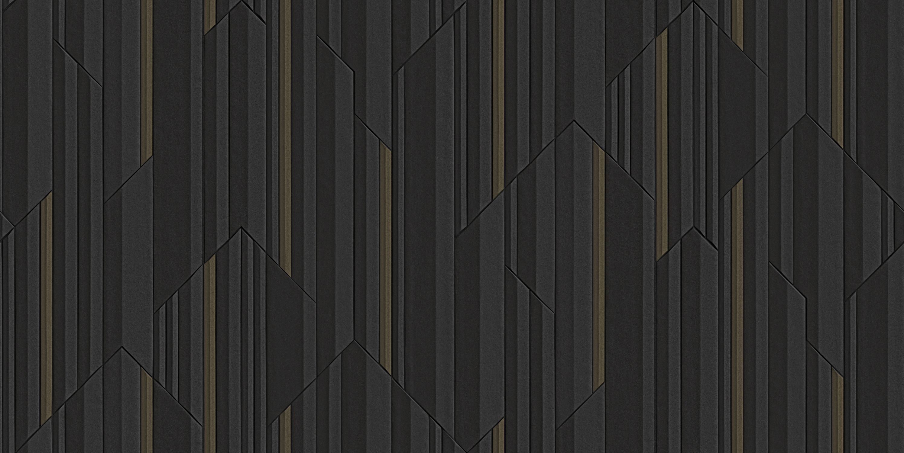 Zambaiti papel pintado líneas gráficas gris oscuro - 106 cm x 10 m - 662309