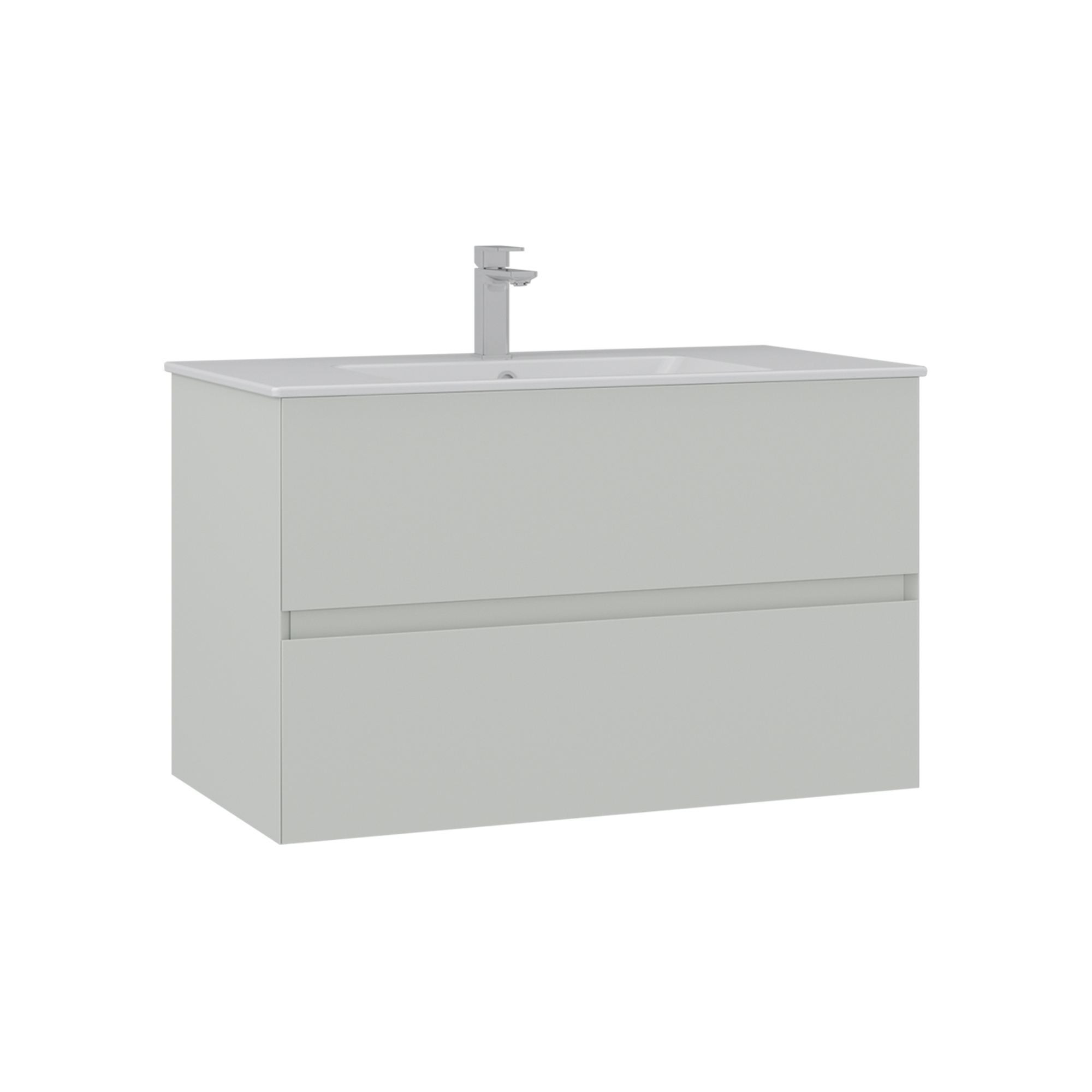 Mueble para lavabo <<nest 91 v2>> - 91 x 51 x 55 cm - mate cashmere