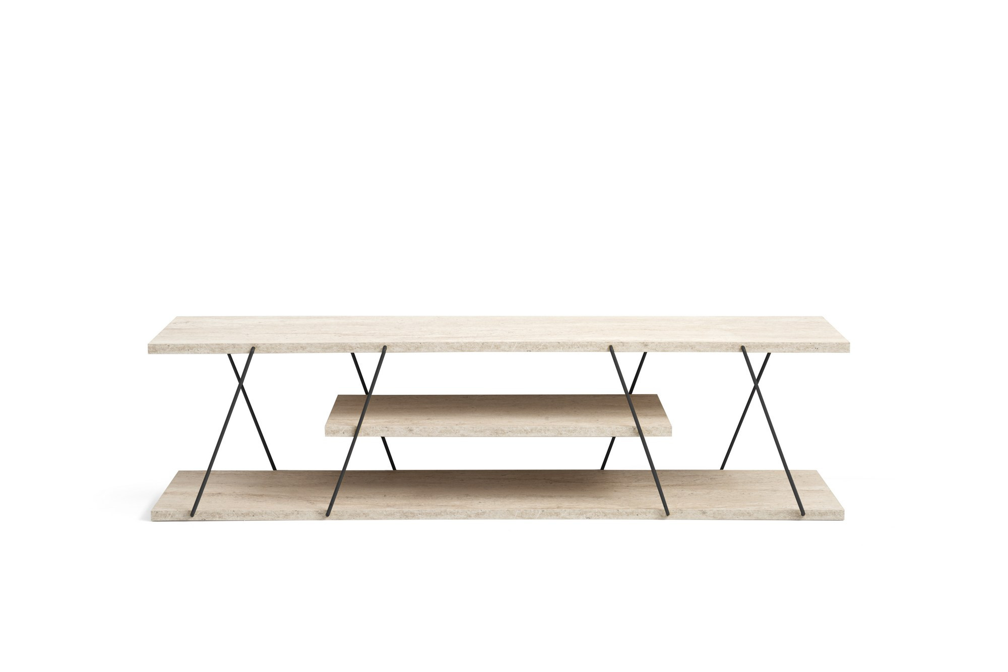 Mueble para la tele de madera <<canaz>> - 120 x 30 x 33 cm - beige
