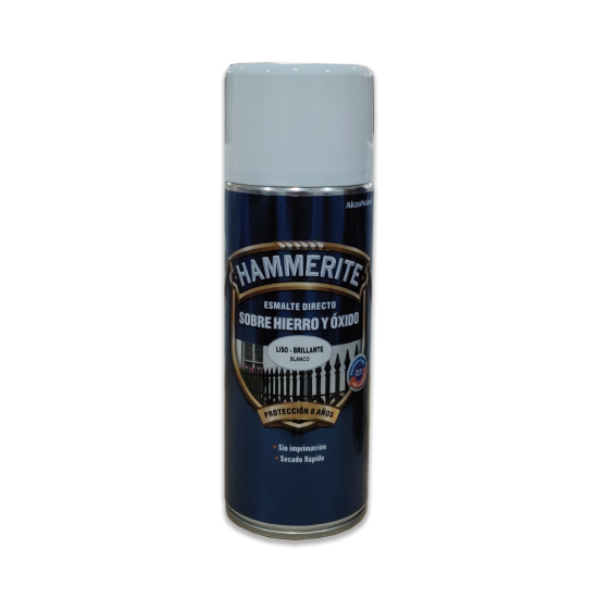 Spray hammerite antioxidante liso brillante blanco 400 ml