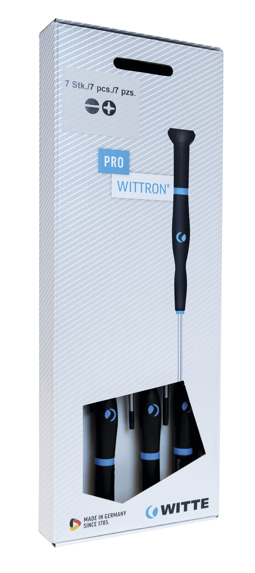 Witte-89342-juego de 7 destornilladores de precisión wittron en blister de