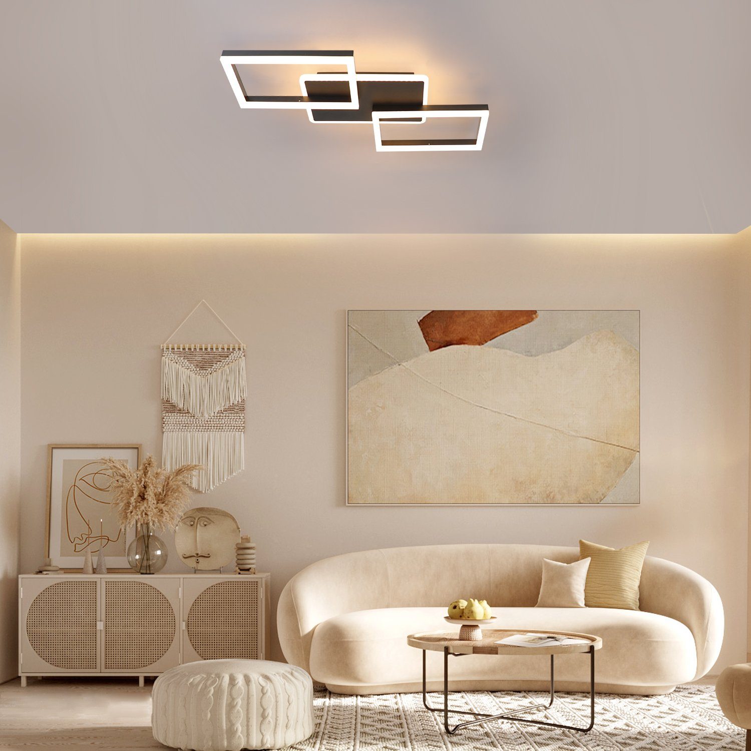 Nettlife plafon LED , 48 w, regulable, plafon de ,plafon de diseño