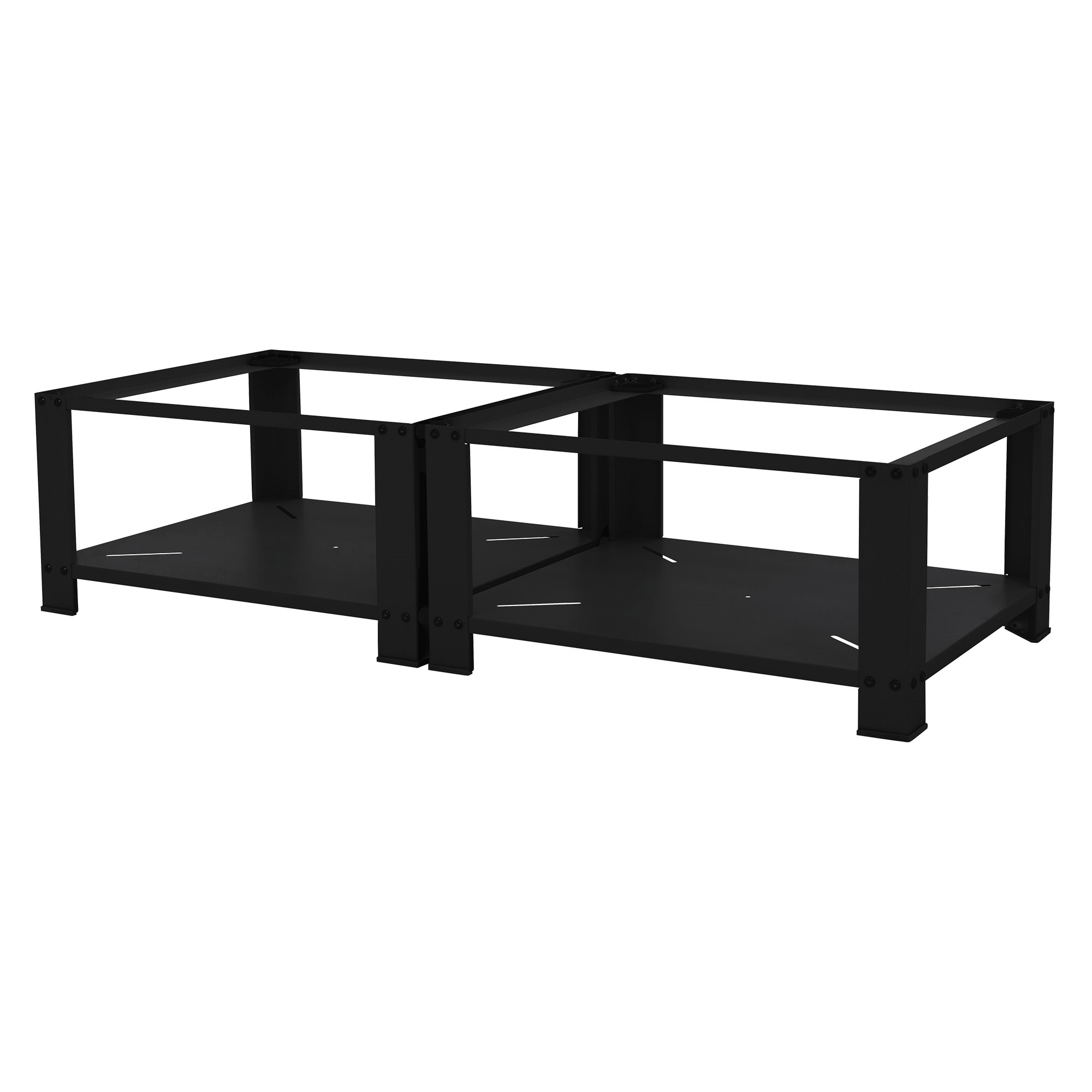 Juego de 2 pedestal para lavadora acero negro