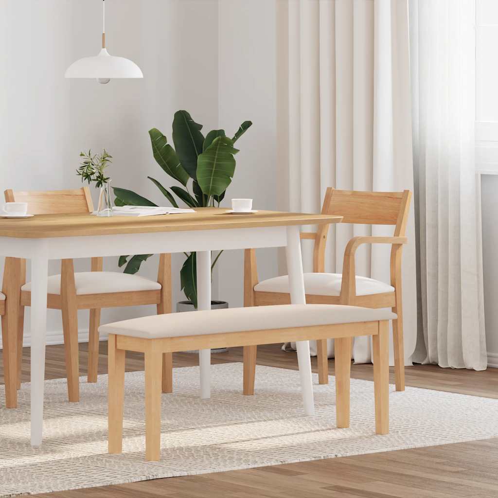 Banco 110 cm madera maciza caucho oif148225