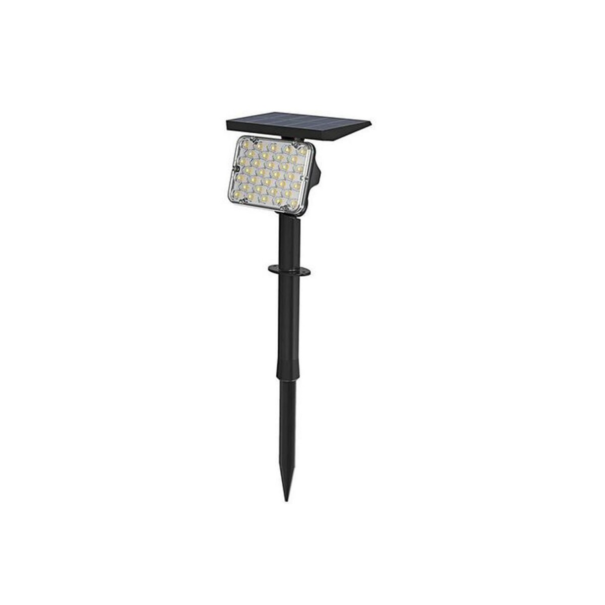 Foco pica solar exterior, giratoria 360 grados. Luz 3000k - 6000k
