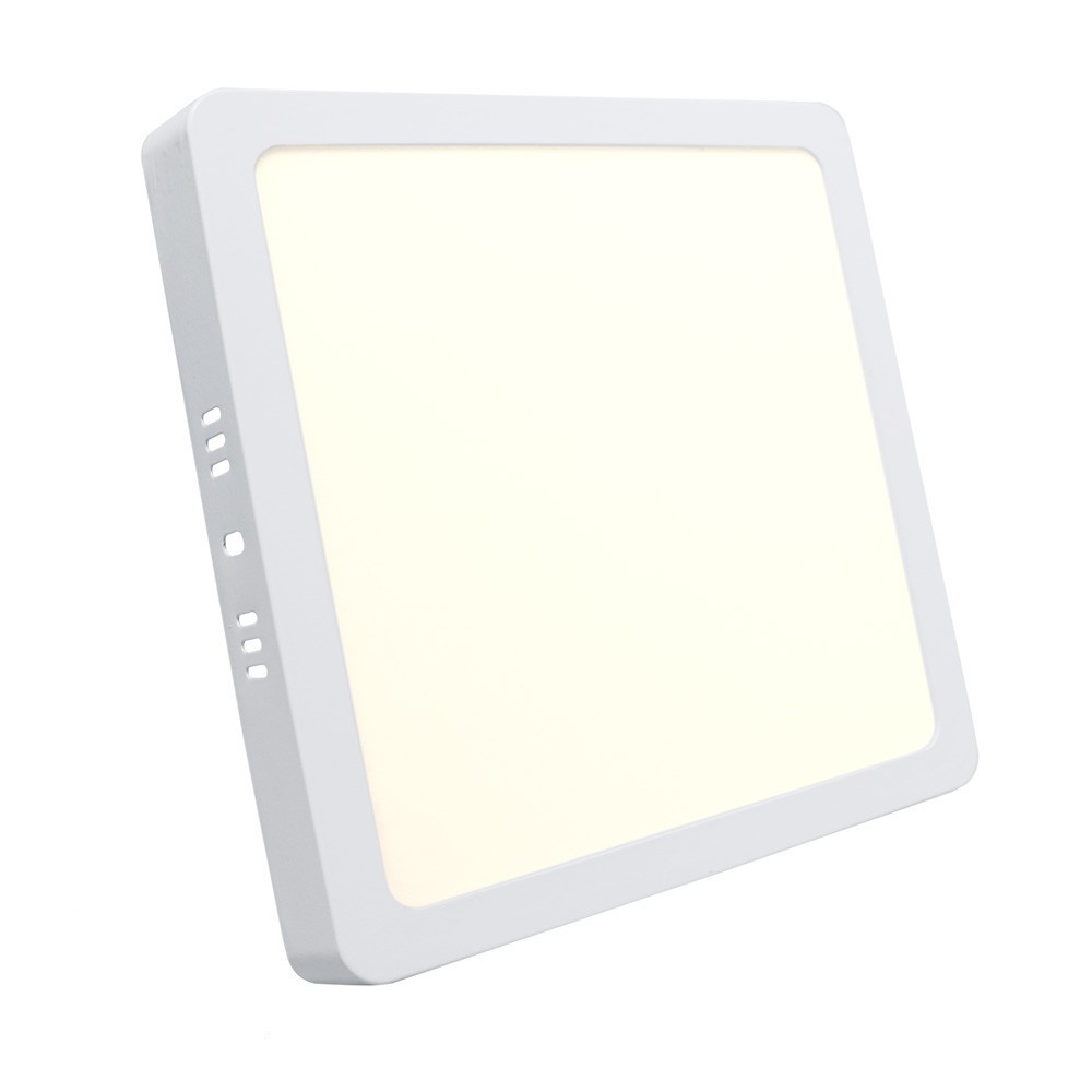 Downlight superficie cuadrado 12w 4000k blanco 1080lm 2,8x17x17cm selenita