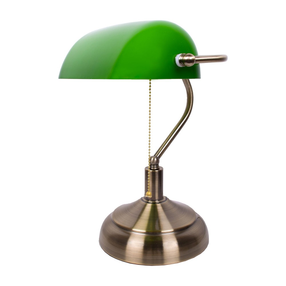 Lampara sobremesa bancario dorado 27cm
