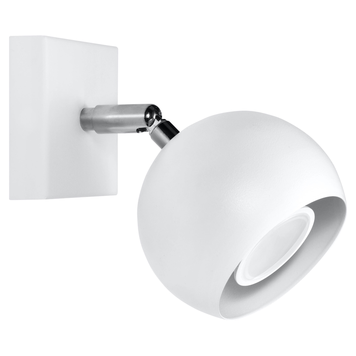 Lámpara de pared oculare 1 blanco acero 10x10x16cm