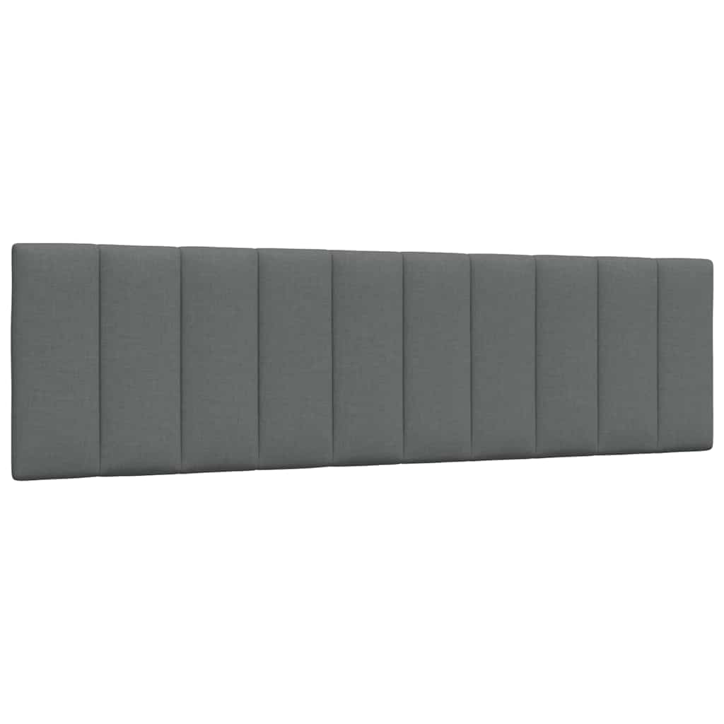 Cabecero de cama acolchado tela gris oscuro 180 cm eso9441