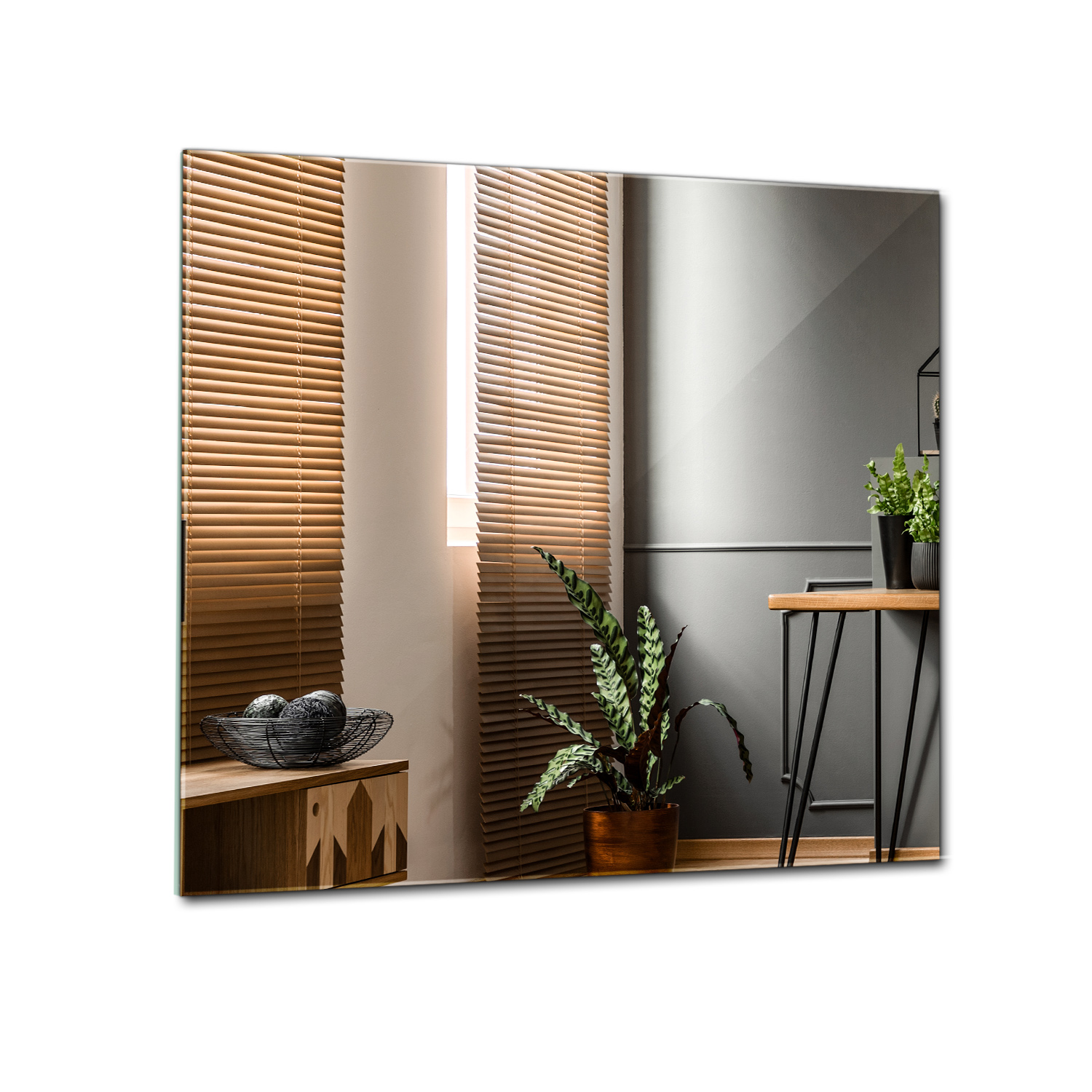 Espejo rectangular minimalista de pared sin marco 50x50 cm