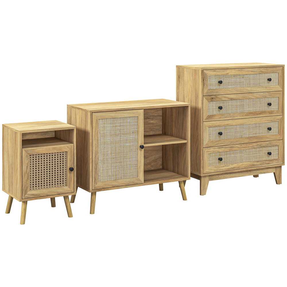 Conjunto para hogar 80x35x95 cm color marrón Homcom