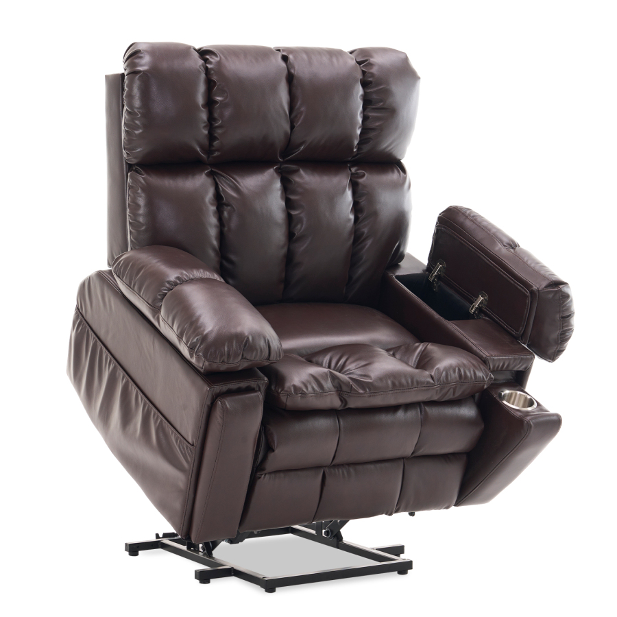 Sillón relax eléctrico marrón con masaje y calor