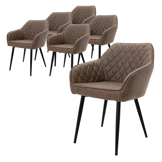 Set 4x sillas de comedor marr?n estilo moderno ml-design
