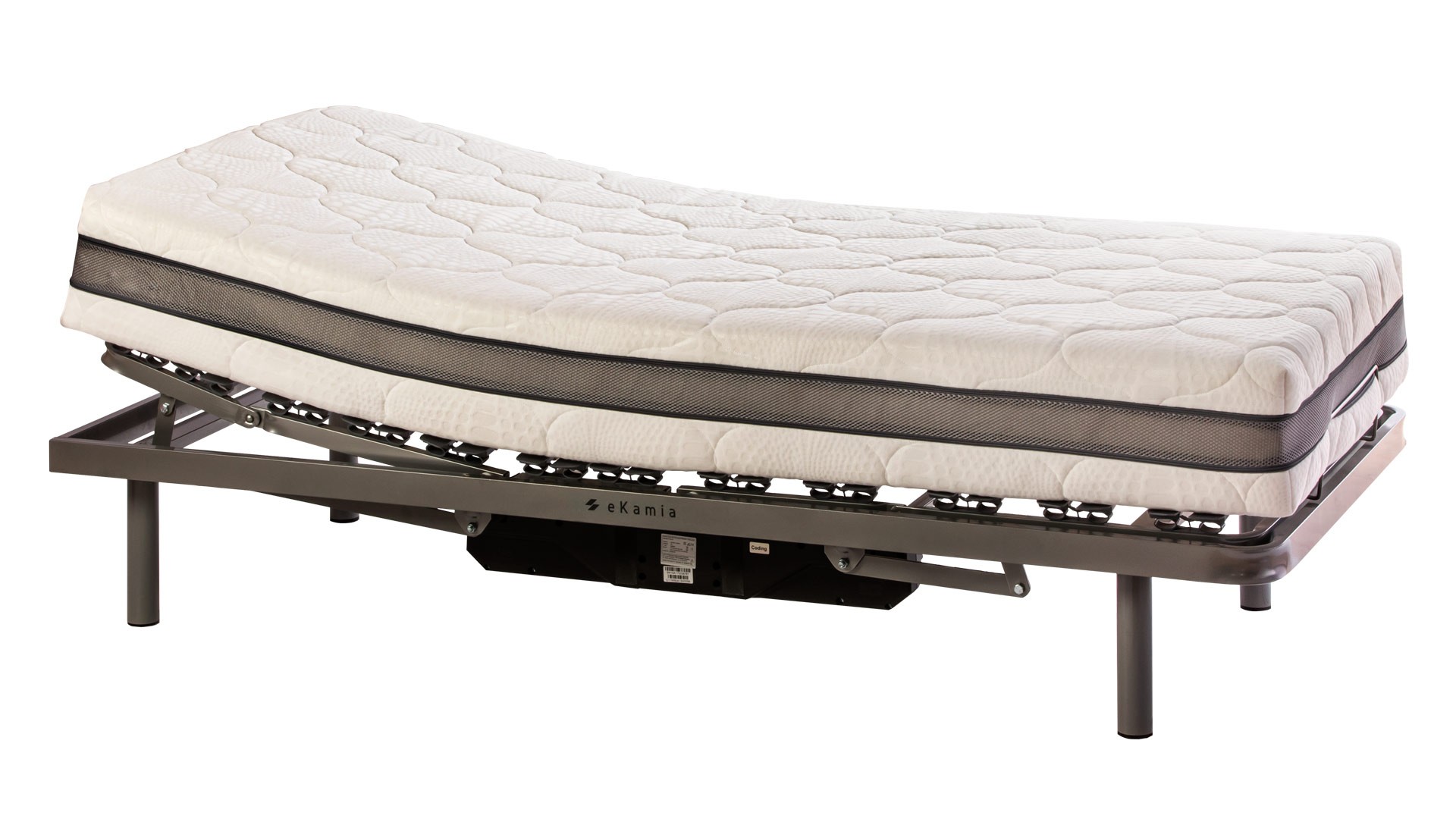 Eris cama articulada + colchón hapi - 90cm x 200cm - mando c