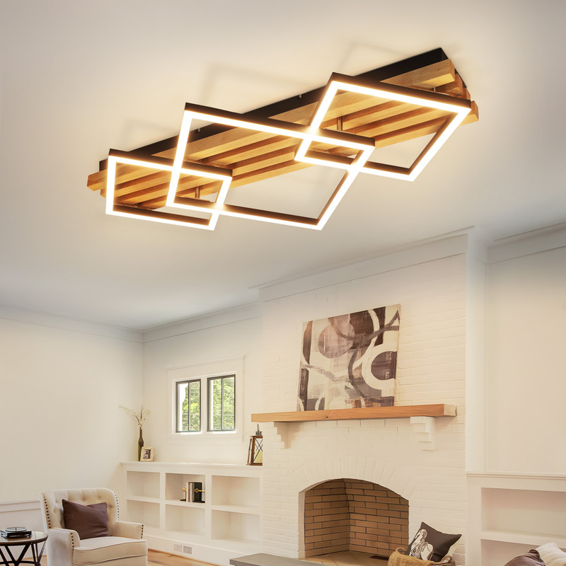 Nettlife lámpara de techo LED marrón 8.8x71.6