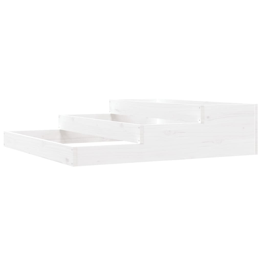 vidaXL jardinera madera maciza de pino blanco 107x107x27 cm
