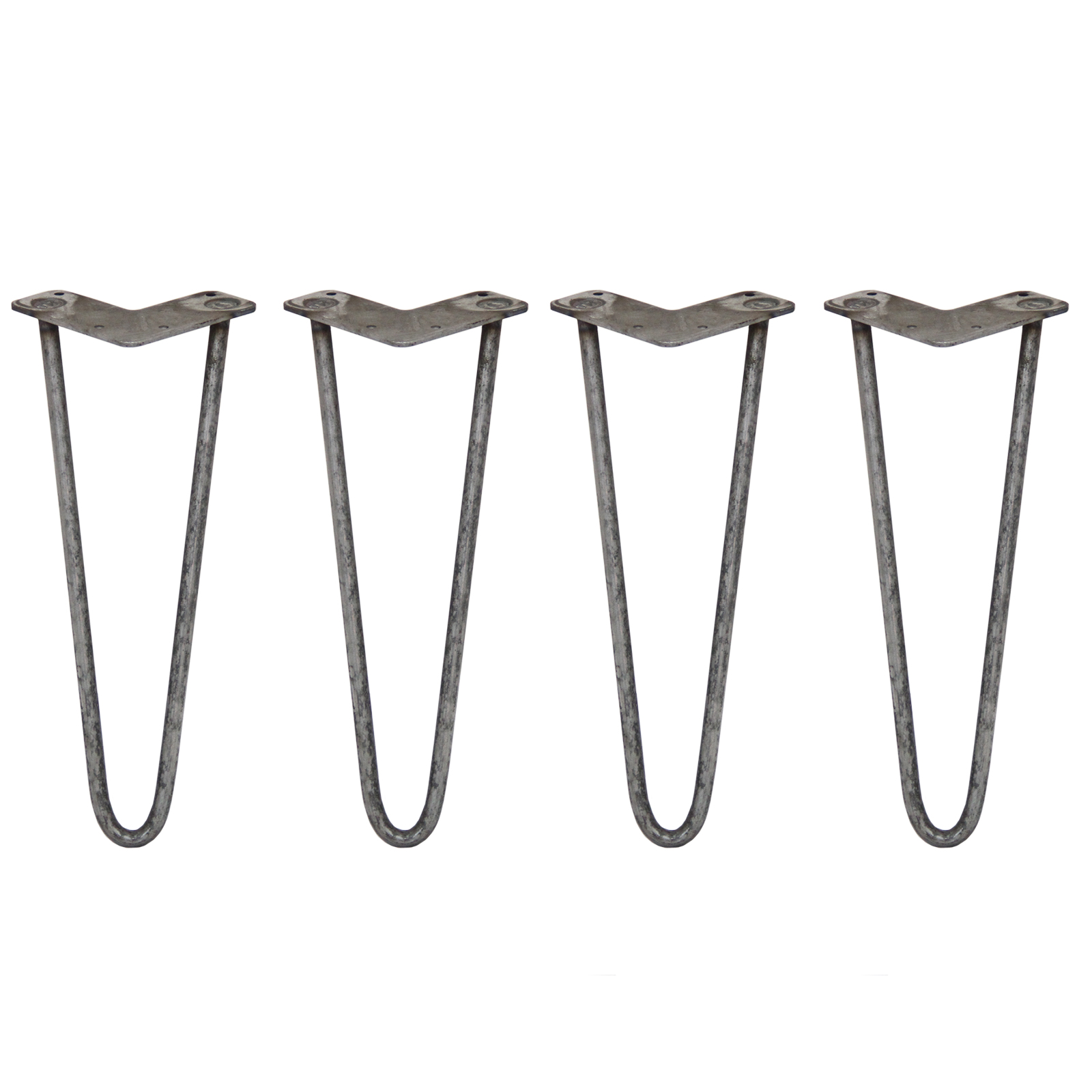 4 patas de horquilla skiski legs 35,5cm acero natural 2 dientes 12mm