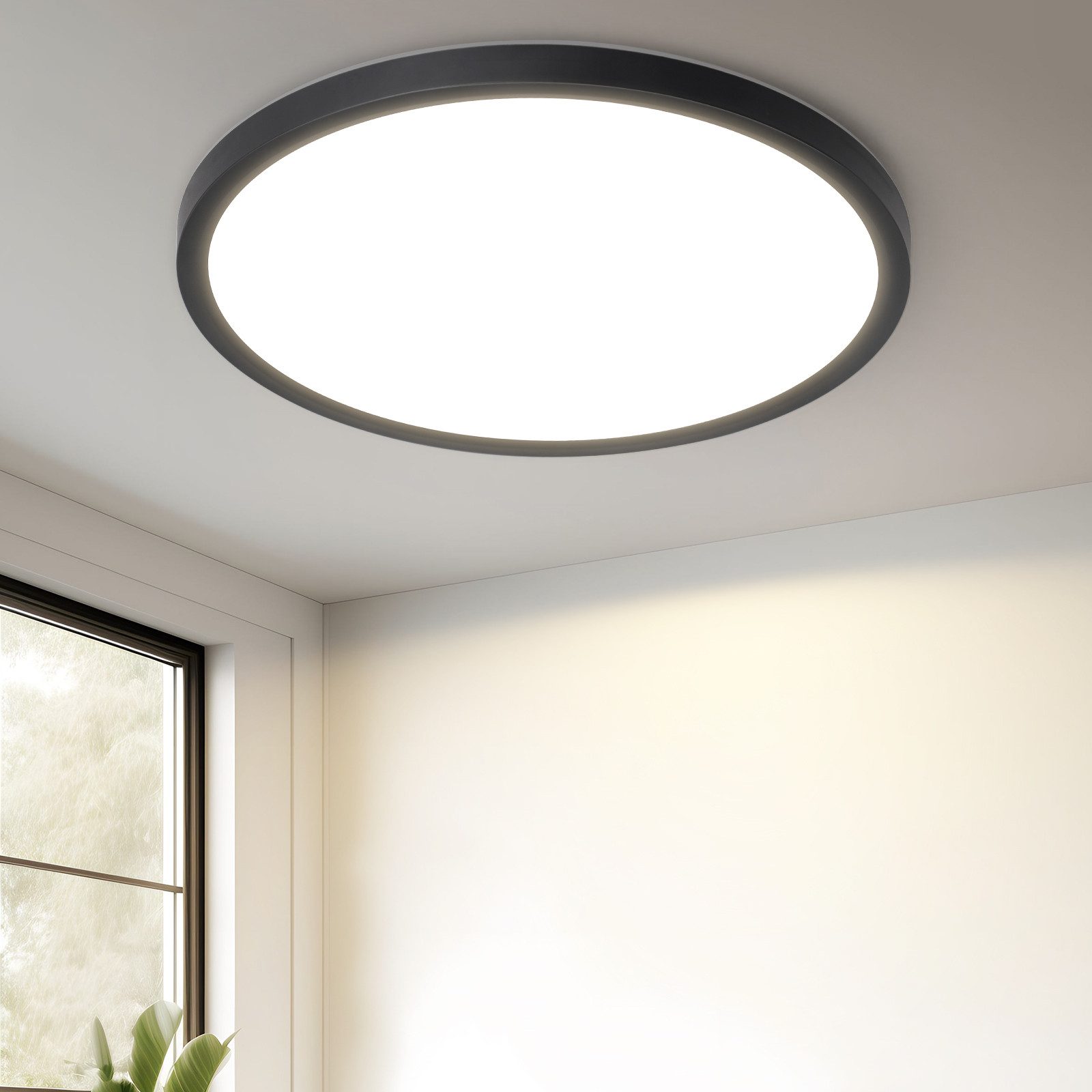 Nettlife plafon de techo LED negro 18x18 4000k