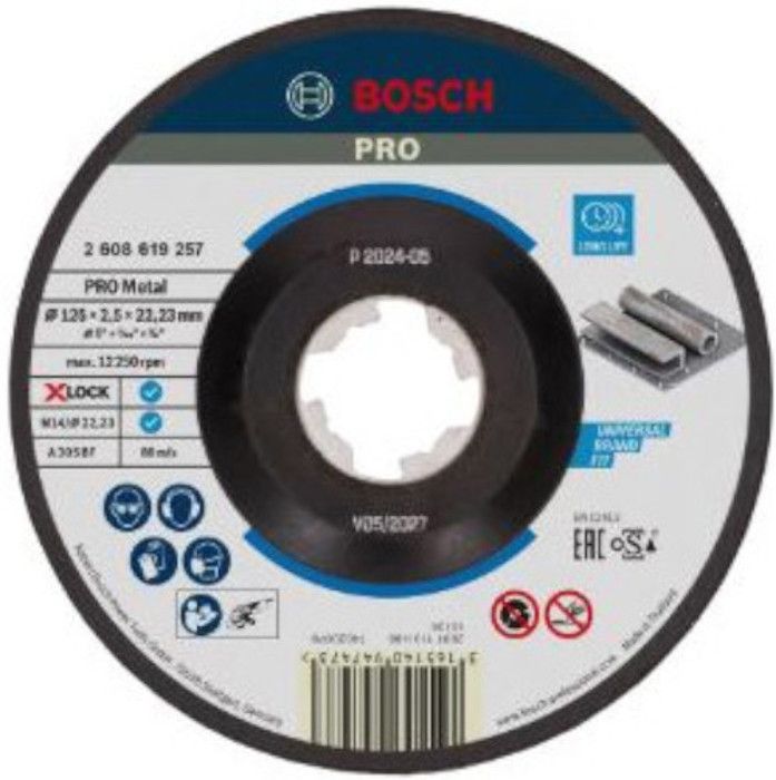 Disco de corte - Bosch expert - 2608619257 - d 125 x 2,5 mm - corindón - x-