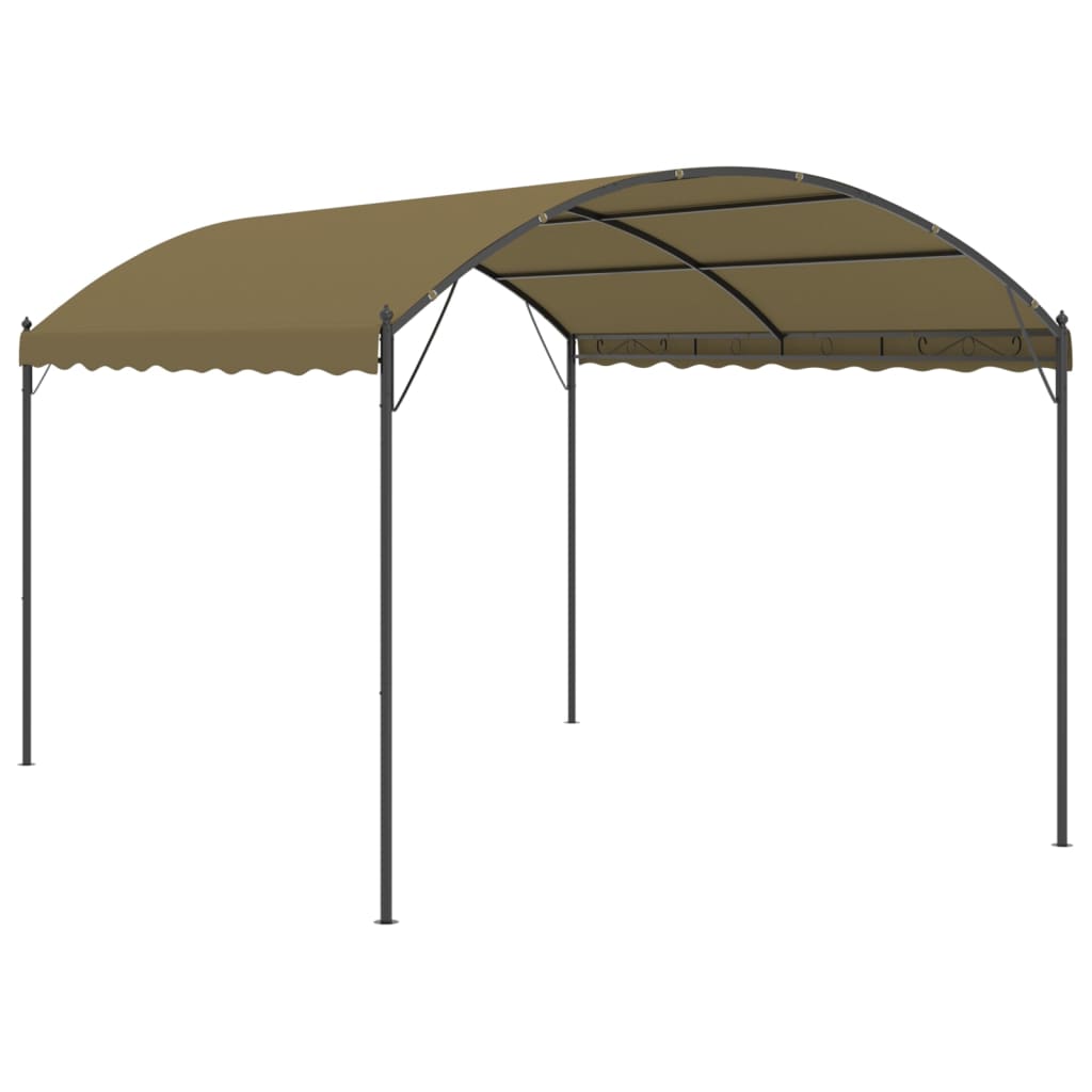 vidaXL cenador gris taupe 4x3x2,6 m 180 g/m²