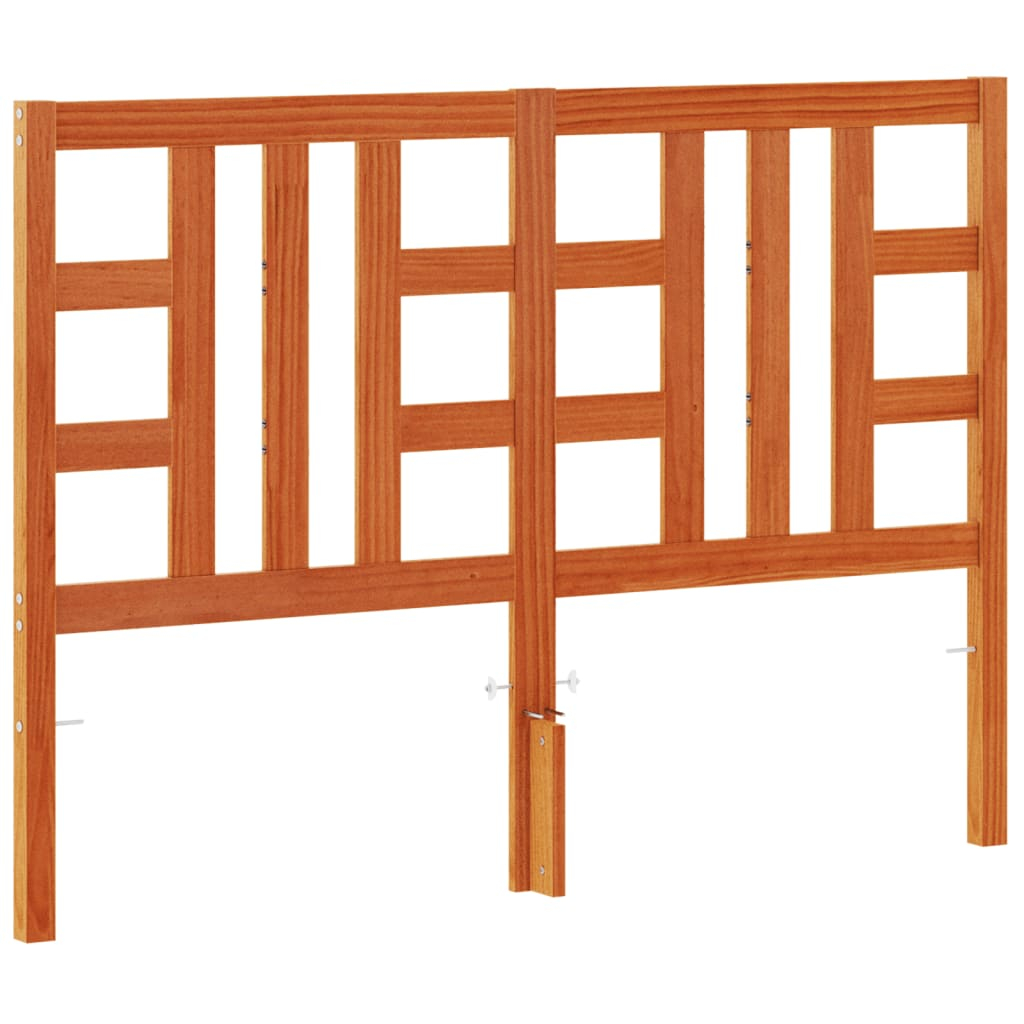 vidaXL cabecero de cama madera maciza de pino marrón cera 150 cm