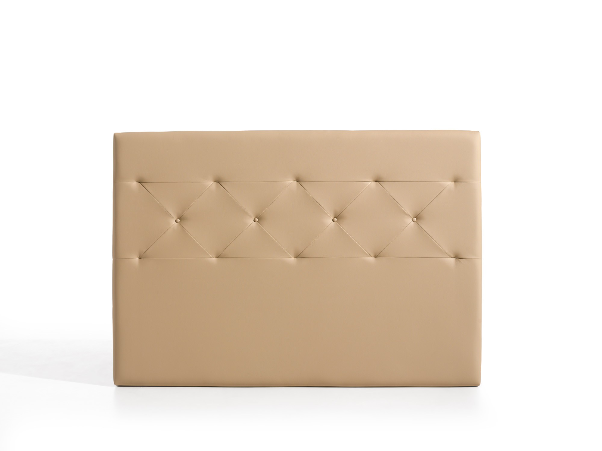Cabecero zafiro para cama de 135 de polipiel camel 154x115x8. Matris
