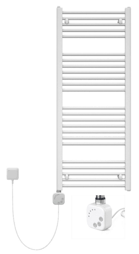 Toallero eléctrico blanco 122x50cm con termostato 500w/ baño hasta 7 m2