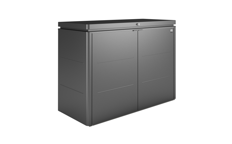 BAUL ARCON METALICO HIGHBOARD 160 BIOHORT JARDIN GRIS OSCURO