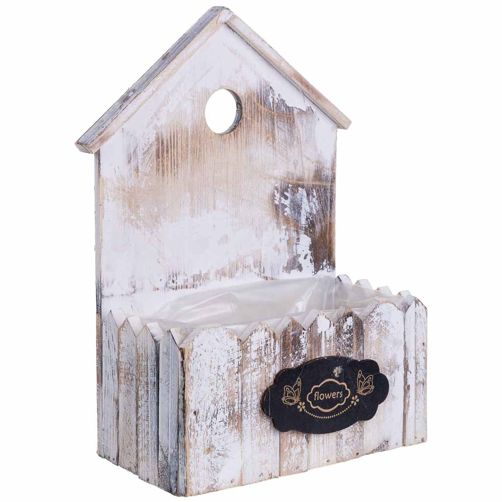 Soporte macetero de madera cuadrado 21x10x29/10h cm