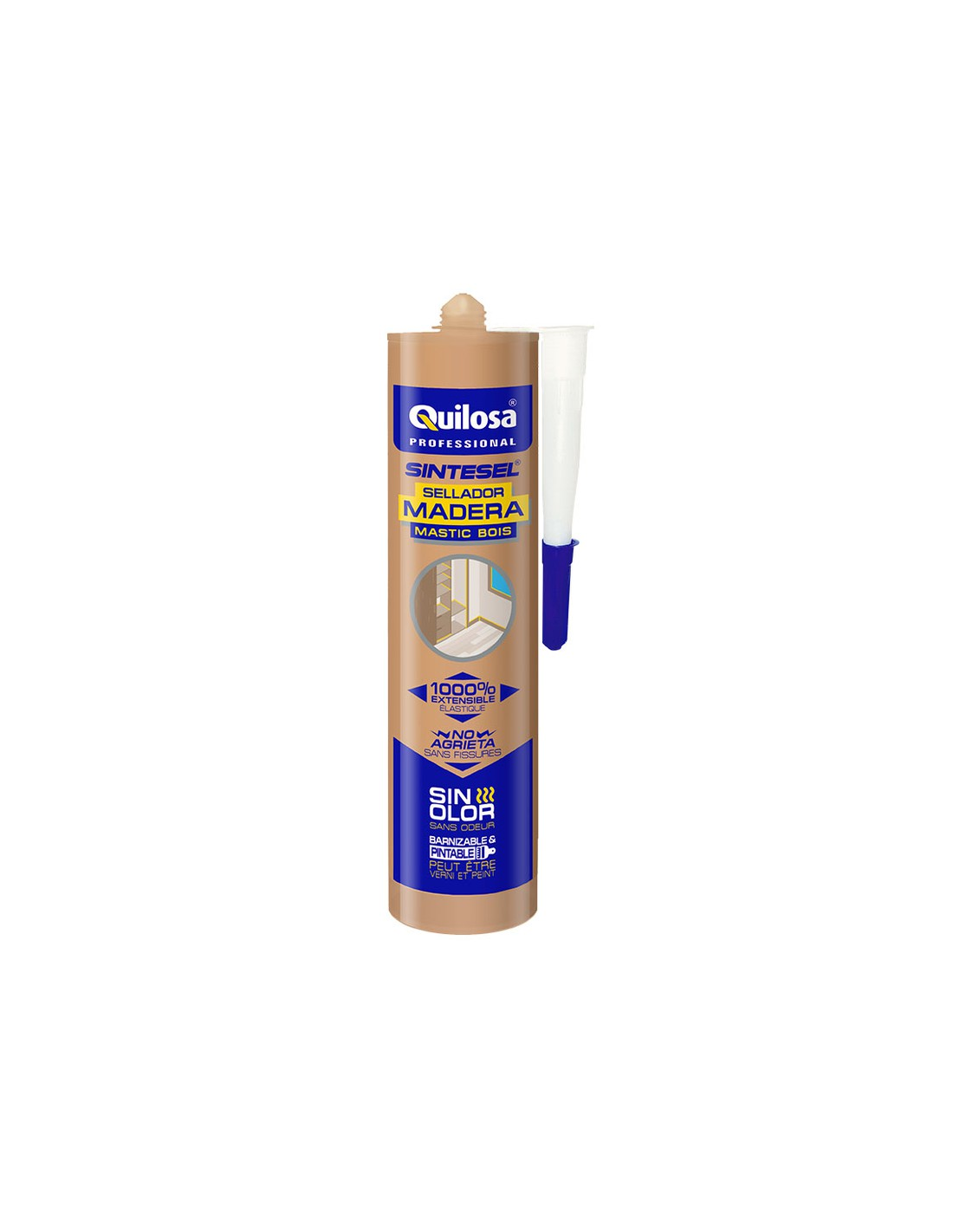 Silicona sintesel madera 300 ml (roble)