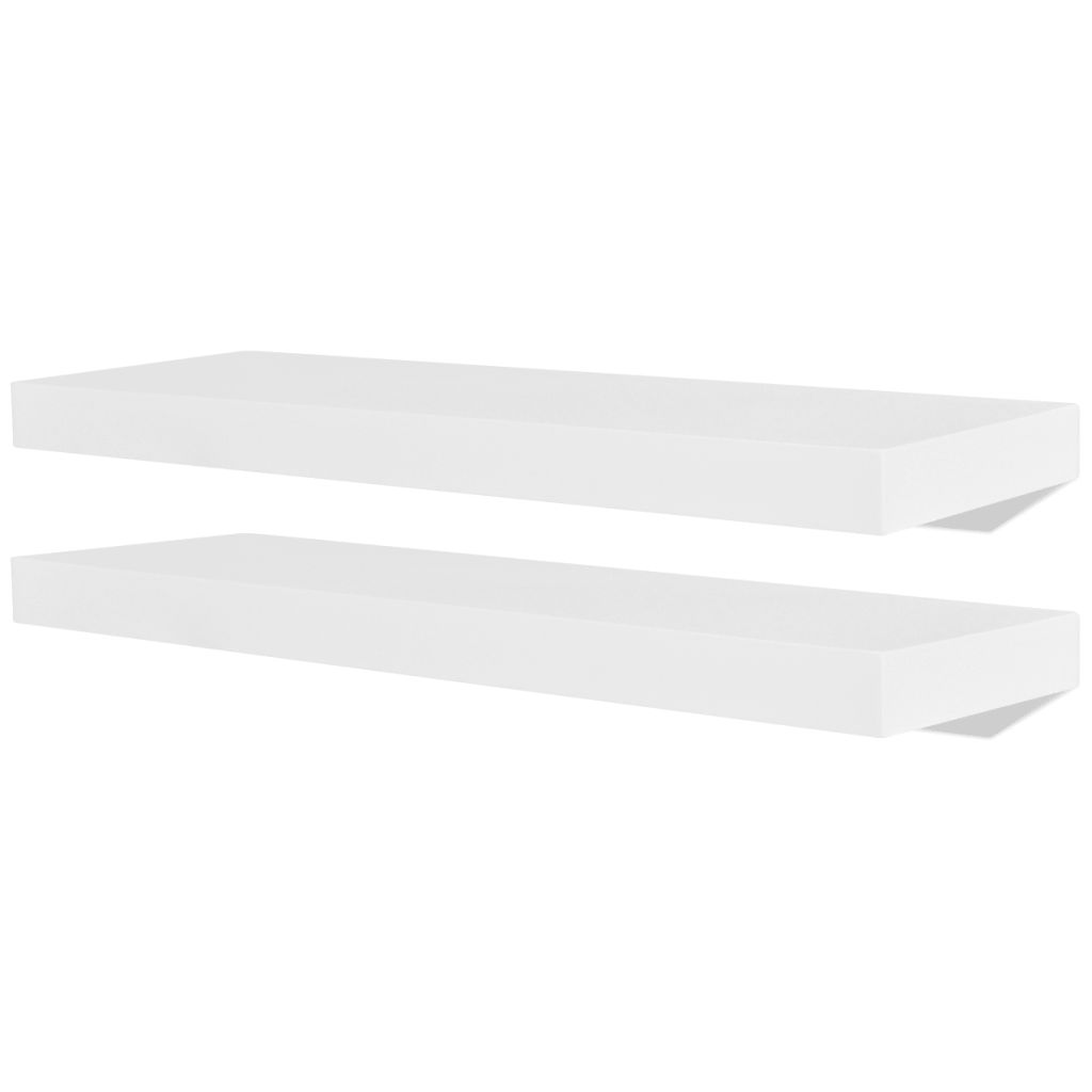 Estantería de pared de diseño x2 en mdf blanco