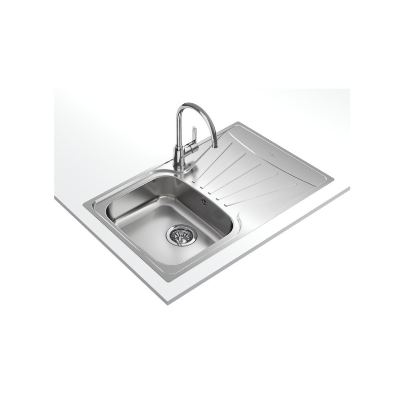 Fregadero teka starbright 45 e-xp 1c pulido 45 cm orificio derecho