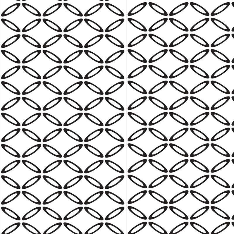 Papel pintado geométrico blanco y negro 60cm por 250cm