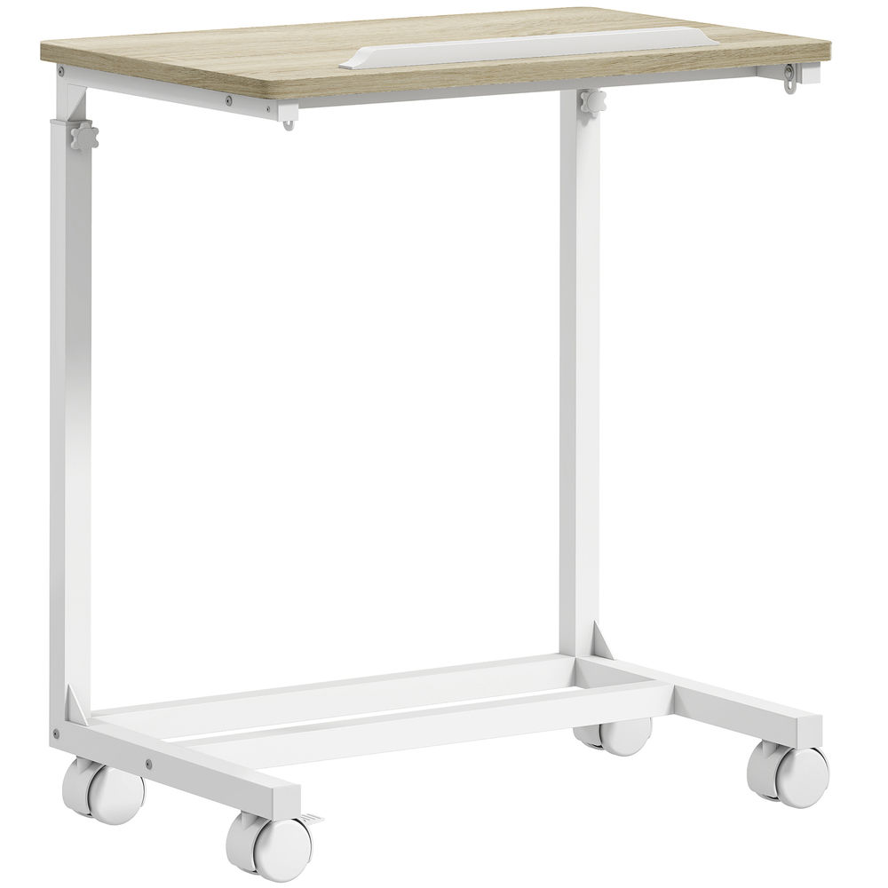 Mesa auxiliar 55x36x82.5 cm color marrón Homcom, hogar - muebles de salón