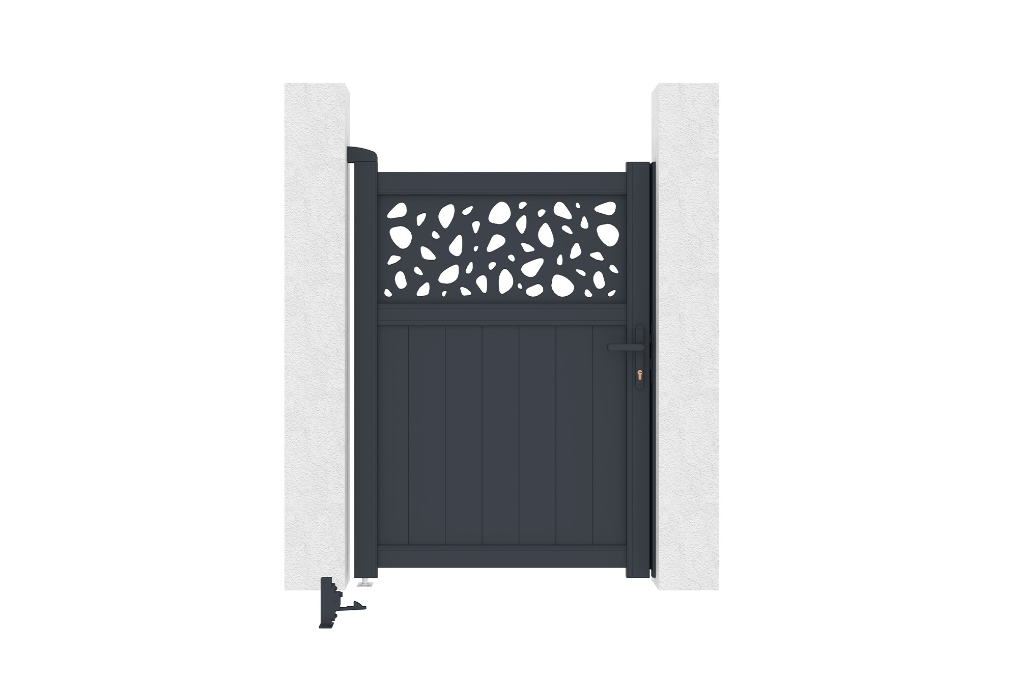 Puerta ajustable dolomite sunny 1 m h140 aluminio gris