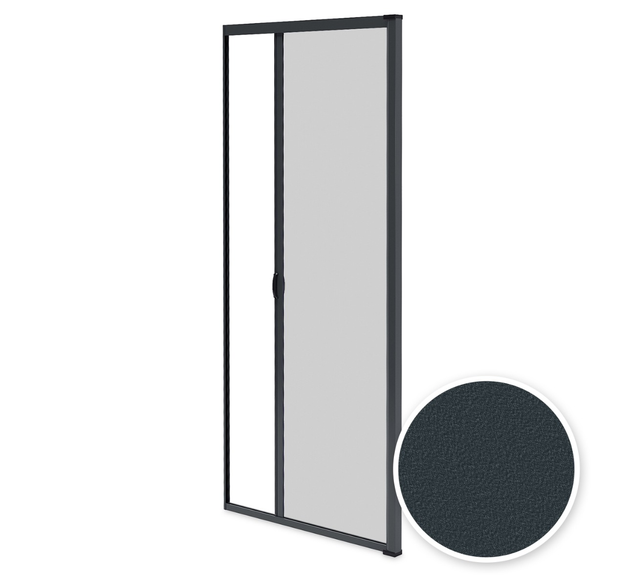 Mosquitera enrollable para puerta 140x230 cm - gris antracita texturado