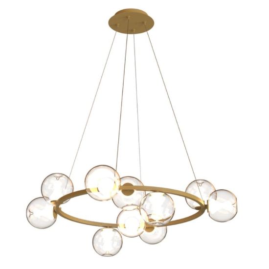 Mantra lámpara de techo LED andrómeda oro 9 luces, ø85cm 50w 3000k 4500lm
