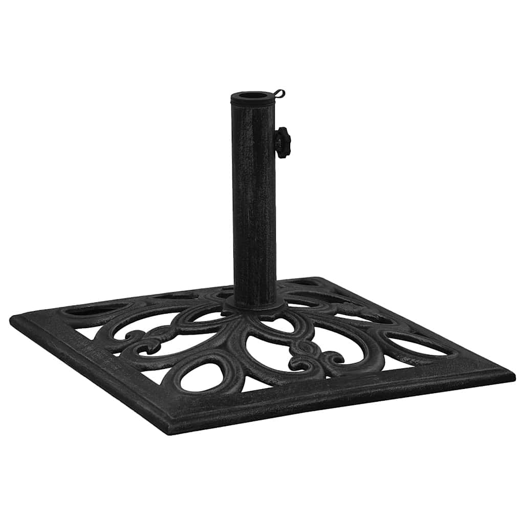 vidaXL base de sombrilla de hierro fundido negro 47x47x33 cm